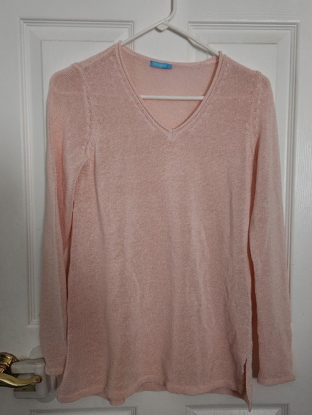 J. McLaughlin Pale Pink Knit Top Size S LIKE new